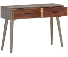 Konsolinis staliukas, pilkas, 110x35x75cm, mango masyvas