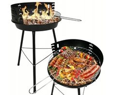 Kontrast apvalus turistinis grilis su anglimis, bbq grotelės, rinkinys 1007