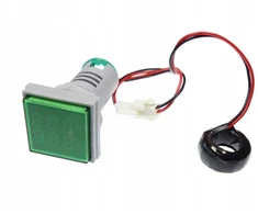 Kontrolinė lemputė matuoklis 220v 230v voltmetras ampermetras įtampos led žalias
