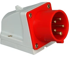 Kopp Cee Sieninis Kištukas 32a 400v Raudonas 5-pin