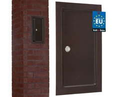 Korbi Kotarbau kamino revizinės durelės vario spalvos 150x290 mm, valymo anga, atidaromos moneta