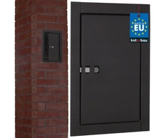 Korbi Kotarbau stačiakampės metalinės rudos revizinės durelės kaminui 14x21cm