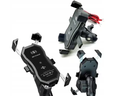 Korbi motociklinis indukcinis telefono laikiklis Qi Qc3.0