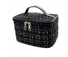 Kosmetinė Glamour Gold 22x14x14 lagaminėlis languota