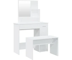 Kosmetinio staliuko komplektas, baltos spalvos, 86,5x35x136cm