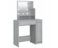 Kosmetinis staliukas Led pilkas sonoma ąžuolas 86,5x35x136 cm
