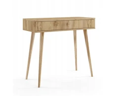 Kosmetinis staliukas Malibo 90 cm konsolė su stalčiumi, auksinis craft ąžuolas