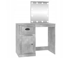 Kosmetinis staliukas su Led veidrodžiu 90x50x132,5 cm - betono pilkumo