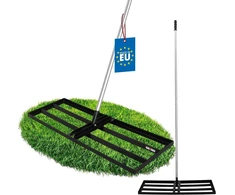 Grandininis pjūklas Kotarbau® vejos valytuvas 90 x 30 cm su plienine rankena 175 cm vejos lyginimo grėblys, vejos grėblys, vejos grėblys, vejos grėblys, vejos grėblys, vejos valytuvas, nerūdijančio plieno vejos priedai