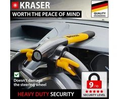 Kraser Kr855y Aukštos apsaugos vairo užraktas, matomas ir atgrasus vairo užraktas, kemperio vairo užraktas, universalus imobilaizeris nuo vagystės automobiliams