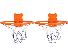 Krepšinio lankas su tinkleliu, 30 cm krepšinio stovas, nešiojamas tylus krepšinio lankas, su stipria adhezija, skirtas namams, tylus krepšinis, mokyklų kiemams, sporto salėms, 2 vnt.