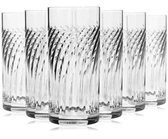 Kristalinės aukštos stiklinės kokteiliams, sultims Julia Linea 285ml 6vnt.