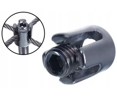 Kryžminis nerūdijančio plieno lynų spaustuvas 3 mm, skirtas prisukti M10