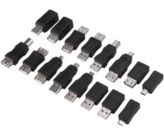 Kste 16 vnt. Multi Usb 2.0 adapterio keitiklis Usb Male į Female Micro Usb