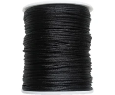 Kumutis Nailono virvelė juoda 1.5mm 90 jardų, "kumihimo" ir papuošalų gamybai