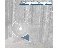 Kuogas dušo užuolaida 100 x 200 cm, atspari pelėsiui, su 3 stipresniais magnetais apačioje, skaidri su 3d mozaikos raštu, vandeniui atsparios Eva plastiko dušo užuolaidos voniai su 12 žiedų