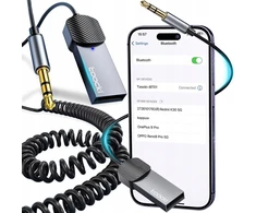 Automagnetola Kuulaa bluetooth fm automobilinis transliatorius audio imtuvas adapteris į aux usb 5.0