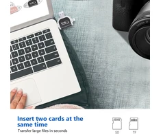 Atminties kortelė Kuwung 2 vnt. universalus 4-in-1 Sd Tf kortelių skaitytuvas su keliomis jungtimis, micro sd kortelių skaitytuvas, sd/micro sd atminties kortelių skaitytuvas, didelės spartos kortelių skaitytuvas, plug and play, suderinamas su android, ios ir kt., juodas