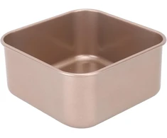 Kvadratinė kepimo forma neprideganti anglinio plieno gili kepimo skarda duonos forma skrudintuvo orkaitės padėklas kepimo indai pyragams duonai picai sausainiams (mažas dydis: 7*1,8 cm)