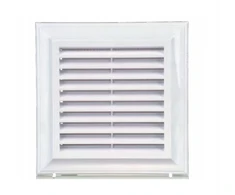 Kvadratinės ventiliacinės grotelės balta 140x140mm 14x14cm balta Abs Vents