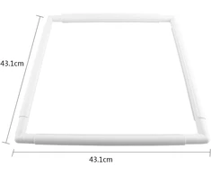 Kvadratiniai siuvinėjimo lankeliai stačiakampis plastikinis spaustuko rėmas siuvinėjimui kryželiu siuvimo adatos įrankis (43,1 x 43,1 cm)