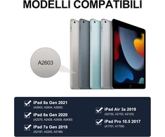 Kvago itališkas klaviatūros dėklas, skirtas ipad 10.2 colių 9/8/7 kartai, klaviatūra, skirta ipad 10.2 colių 2021/2020/2019/ipad air 3/ipad pro 10.5 colių, nuimama belaidė bluetooth klaviatūra