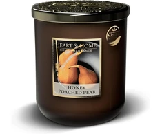 Kvapi žvakė dideliame stiklainyje 320g - 75h Kriaušė, virta su medumi Heart &amp; Home