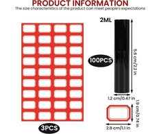 Kvepalų atomizatorius, daugkartinio naudojimo, 100 vnt. pakuotė, 2 ml, kelioninis mini purškiamas buteliukas, kvepalų buteliukas, tuščias purškiamas buteliukas, mažas buteliukas, plastikinis purškiamas buteliukas su etikete, skirtas kelionėms (juodas)