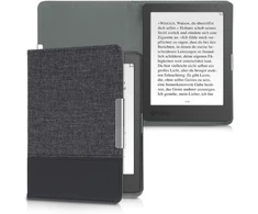 Kwmobile dėklas, suderinamas su Kobo Aura Edition 1 - drobės Ereader apsauginis dėklas - antracito juodas