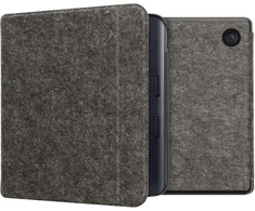 Kwmobile dėklas, suderinamas su Kobo Kobo Libra Colour/tolino Vision Colour - veltinio audinio Ereader apsauginis dėklas - tamsiai pilkas