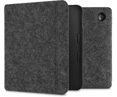 Kwmobile dėklas, suderinamas su Tolino Vision 6 - Veltinio audinio Ereader apsauginis dėklas - Tamsiai pilkas