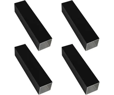 Kwweeoo juodas aliuminio kvadratinis vamzdis 4 vnt 12 mm x 12 mm x 300 mm ilgio sienelės storis 1 mm 4 vnt aliuminio kvadratinio vamzdžio spalva juoda