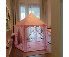 Labai didelė vaikiška palapinė, didelis pilies tipo palapinė mažai princesei
