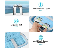Lacdo apsauginis išorinio kietojo disko dėklas, skirtas sandisk extreme pro/sandisk extreme portable išoriniam ssd sdssde81 sdssde80 500gb 1tb 2tb 4tb usb-c eva kelioniniam dėklui, sky mėlynas