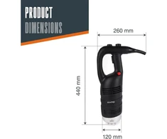 Lacor - 69966 - profesionalus greitas smulkintuvas, maišymo svirtis nepridedama, 650 W, greitis 8 000–18 000 Rpm, suderinamas su tos pačios serijos smulkintuvo svirtimis ir maišytuvo voleliais