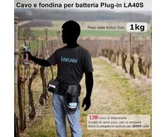 Grandininis pjūklas Laecabv profesionalios akumuliatorinės sodo žirklės, 40 mm, 4000 Mah + 4000 Mah ličio baterijos, elektrinės genėjimo žirklės, akumuliatorius su bešepetėliniu varikliu (la40s)