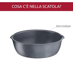Lagostina Ingenio Mineralis Žalias keptuvė, 26 cm skersmens, 100% perdirbta, skirta dujinėms, orkaitės ir indukcinėms viryklėms, su kepimo indikatoriumi, nuimama rankena ir lanksčiu pagrindu