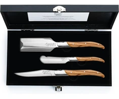 Laguiole Style de Vie Charcuterie Luxury Line 3 dalių rinkinys, alyvmedžio mediena