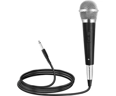 Laidinis mikrofonas su 3 m kabeliu, xlr į jack 6.5 mm, dinaminis nešiojamas vokalinis mikrofonas, dinaminis rankinis mikrofonas su kardioidine charakteristika karaoke vestuvių dj vakarėliui (a)