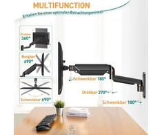 Monitorius Laikiklis monitoriui ant sienos Elived Ev023a, 13-32", 9kg, Vesa