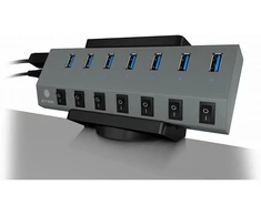 Laikiklis Usb šakotuvui ir prailgintuvui su tvirtinimu prie stalo