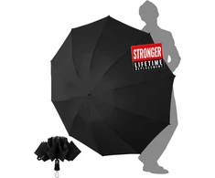 Laikrodis Chakipee didelis, audrai atsparus skėtis, skirtas kelionėms lietuje – automatinis atidarymas ir uždarymas vyrams ir moterims, atsparus vėjui – su 10 stipinų, xxl 210t audinio tvirtas ir aukštos kokybės skėtis