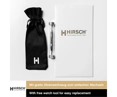 Laikrodis Hirsch Kansas natūralios odos laikrodžio apyrankė, 18 mm