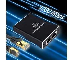 Šakotuvas Lan skirstytuvas 1 į 3, 1000 mbps didelės spartos tinklo jungiklis, lan kabelio skirstytuvas su usb c maitinimo laidu kompiuteriams, šakotuvams, jungikliams, maršrutizatoriams ir kt.