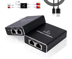 Šakotuvas Lan skirstytuvas 1 į 3, 1000 mbps didelės spartos tinklo jungiklis, lan kabelio skirstytuvas su usb c maitinimo laidu kompiuteriams, šakotuvams, jungikliams, maršrutizatoriams ir kt.