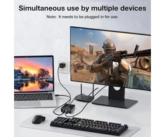 Šakotuvas Lan switch 3 portų, Govflmtech lan skirstytuvas 1 į 3 1000 mbps su usb c maitinimo kabeliu, gigabitinis lan skirstytuvas 1 į 3 kompiuteriui, switch'ui, maršrutizatoriui, apsaugos kamerai, skaitmeninei televizijai ir t.t.