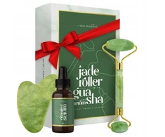 Lancaster Jade masažuoklis Gua Sha Roller Serum Vit C rinkinys 3in1