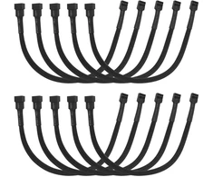 Lanminglel pwm 4 kontaktų ventiliatoriaus ilgiklis, 30 cm pc ventiliatoriaus ilgiklis, nuo vyriško iki moteriško 4 kontaktų pwm ventiliatoriaus kabelis, skirtas pwm ventiliatorių kompiuterių atx korpusams, 10 vnt.