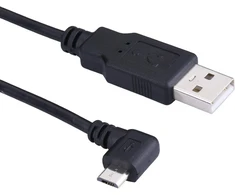 Larrits 5 m usb a į micro usb įkrovimo kabelis 90 laipsnių kampu, skirtas Tomtom automobilių navigacijai, automobilio prietaisų skydelio kamerai, gps stebėjimo kamerai, vaizdo kamerai, mobiliajam telefonui (micro usb 5m right angle)