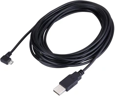 Larrits 5 m usb a į micro usb įkrovimo kabelis 90 laipsnių kampu, skirtas Tomtom automobilių navigacijai, automobilio prietaisų skydelio kamerai, gps stebėjimo kamerai, vaizdo kamerai, mobiliajam telefonui (micro usb 5m right angle)